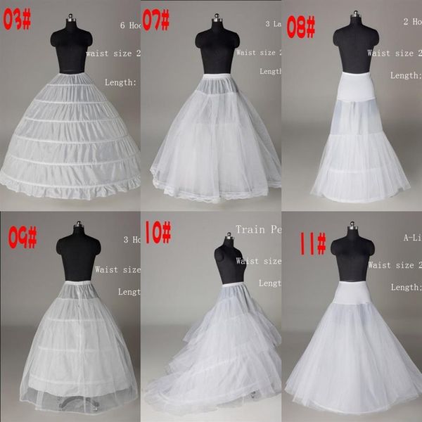 6 Style Pas Cher Net Jupon Sirène Robe De Bal Une Ligne Robes De Mariée Crinoline Robes De Soirée De Bal Jupons De Mariage De Mariée Acce189U