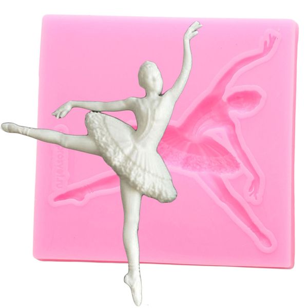 6 style danseur en silicone moules ballet girld chaussures cupcake topper fondant gâteau outils de décoration de bonbon