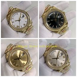 6 Style Real Po Gelbgolduhr 904L Stahl Herren 40mm Datum Champagner Römisches Zifferblatt Weiß Schwarz Automatikarmband V12 Leuchtend Cal308l