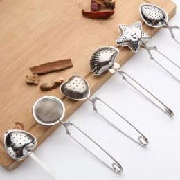 6-stijl Star Shape Tea Infuser Ovaal gevormde roestvrijstalen teengereedschap StrainerInfuser Lepel Filter Teatools