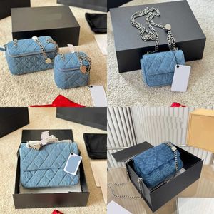 6 STIJLEN Camellia designer tassen dames denim Cross Body keten portemonnee borduurwerk Jacquard avondtassen Diagonale riem luxe vierkante tas 230915