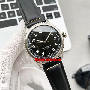 6 stijlen Hoge Kwaliteit Horloges A17314101B1X1 RVS 41mm Automatische Mechanische Mens Horloge Black Dial Lederen Band Rents Horloges