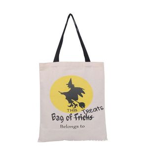 6 stijlen grote Halloween Tote Bags feest canvas truc of behandel handtas creatief festival spider cadeaubas voor kinderen rre14278