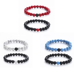 6 Styles Mixte Pierre Naturelle À La Main Brins Perlés Bracelets Pour Hommes Femmes Charme Yoga Party Club Bijoux