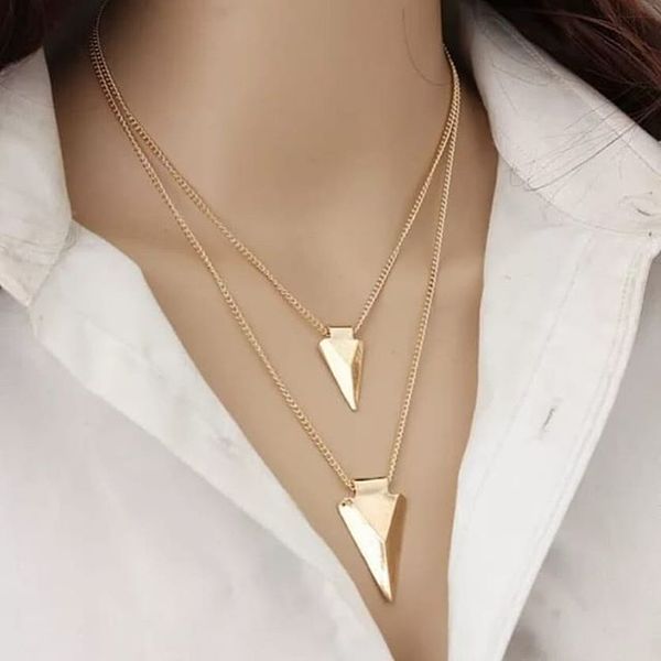 Collar de joyería de moda para mujer de 6 estilos, elegante collar con colgante de cadena de oro con múltiples capas de luna y estrella, regalo de joyería