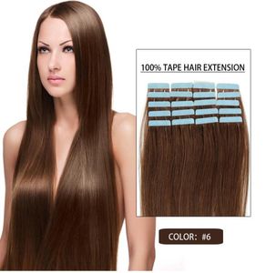 6 ruban dans les extensions de cheveux humains rubans humains dans les extensions de cheveux Terré 16quot24quot de qualité supérieure