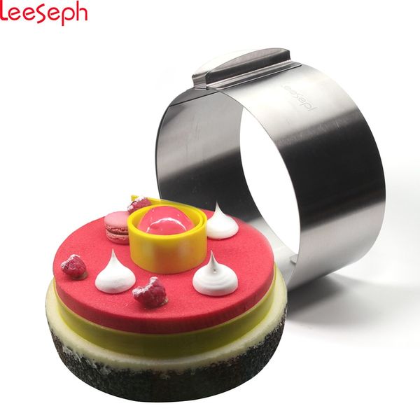 Moule à anneau en mousse réglable de 6 à 12 pouces, moule à gâteau professionnel avec calibrage, outils de cuisson pour gâteaux