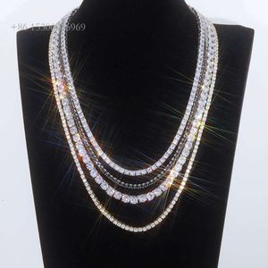 6 tot 24 inch Sterling Sier VVS Moissanite Diamond Tennis Chain For Men Women Fine Jewelry ketting armband