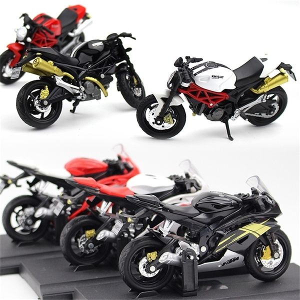 6 tipos Crazy Magic Finger aleación motocicleta modelo 1 16 simulación Bend Road Mini Racing juguetes adultos colección regalos 220608