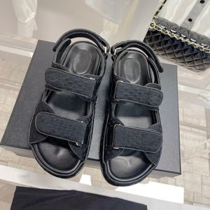 6 levendige kleuren denim haak en lus sandalen vrouwen lente zomer ontwerper casual sportieve stijl schoenen