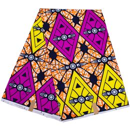 6 yards / lot vrouwen feestjurk materiaal Afrikaanse wax polyester stof Hoge kwaliteit aangepaste kleding doek voor mannen