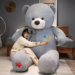 60-100 cm Big Star Moon Teddy Bear Plush Toy Giant Giant Dieren Verjaardag Valentijnsdag Gift zacht kussenpoppen Grilfriend Girl