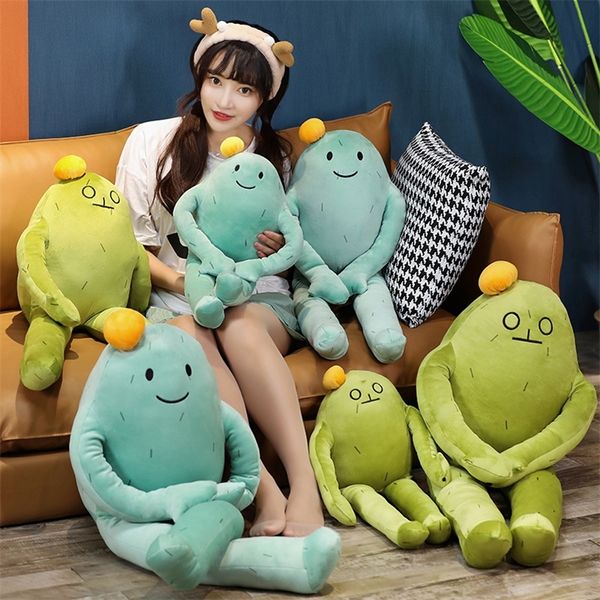 60-100 cm de dibujos animados Corea plátano hombre juguetes de peluche curativo planta de peluche cactus muñeca suave almohada linda bolsa colgante decoración de la habitación regalo para niños 220615