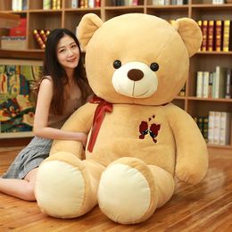 60-100 cm grand ours en peluche jouet en peluche belle ours géant énorme peluche poupées d'animaux doux enfants jouet cadeau d'anniversaire pour petite amie amant 240123