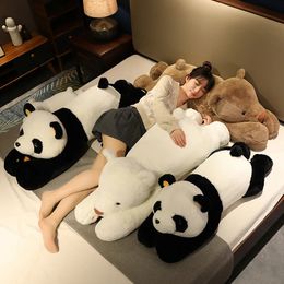 60-120 cm schattige gigantische lange panda beer pluche zacht slaapkussen knuffeldier speelgoed cartoon kawaii poppen meisjes kinderen verjaardagscadeaus 240402