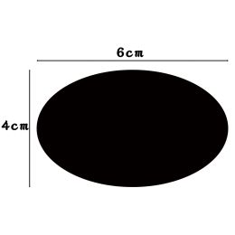 60-120pcs Ellipse noir étanche à carbone noir autocollants de cuisine Stickers d'étiquette de cuisine