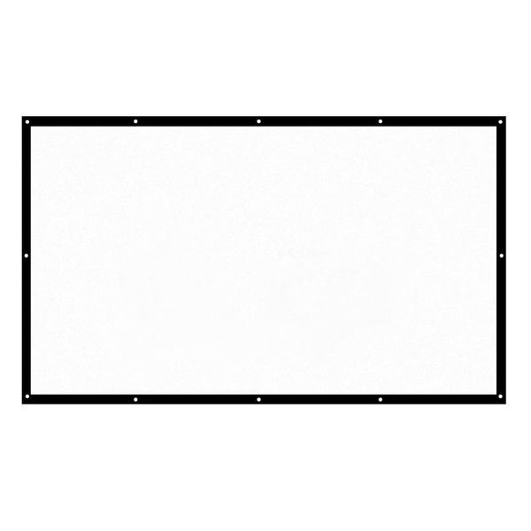 Écran de projecteur Portable 60-150 pouces HD 16: 9 écran de Projection vidéo diagonale blanc pliable mural maison