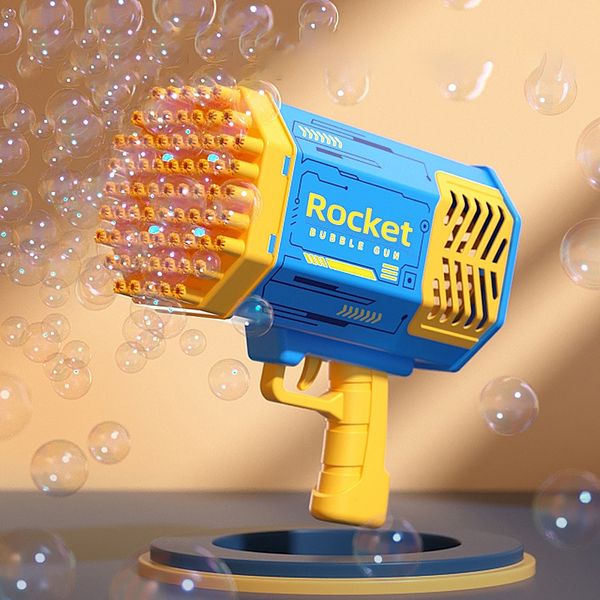 60 40 trous Machine à mitrailleuse LED Kids Soap Bubbles Machine Blower Maker Toys for Games Girls Boys Outdoor Games d'anniversaire Cadeaux