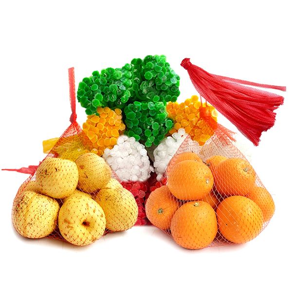 Filet en plastique pour fruits, pommes de terre et légumes, sac en filet L40cm 50cm 60cm, filet durable avec clip