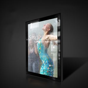 Panneau d'affichage d'affichage publicitaire de boîte de signe de LED extérieure de restaurant avec le cadre en aluminium imperméable exquis et l'emballage de caisse en bois (60*80 cm)