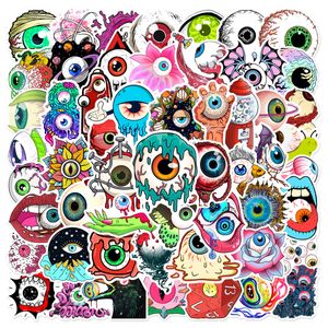 60 Cartoon Horror Eyeball Graffiti Stickers Skateboard Motorfietshelm Mobiele telefoon Shell Waterdichte sticker