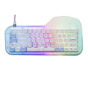 60% teclado lindo perro RGB retroiluminación teclado 64 teclas VIA Kit mecánico programable enchufe de intercambio en caliente Acylic Macro teclado HKD230808