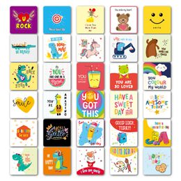 60 notes de boîte à lunch pour les enfants mignons inspirants et motivationnel pensée positive à vos cartes pour garçons et filles à lunchbox