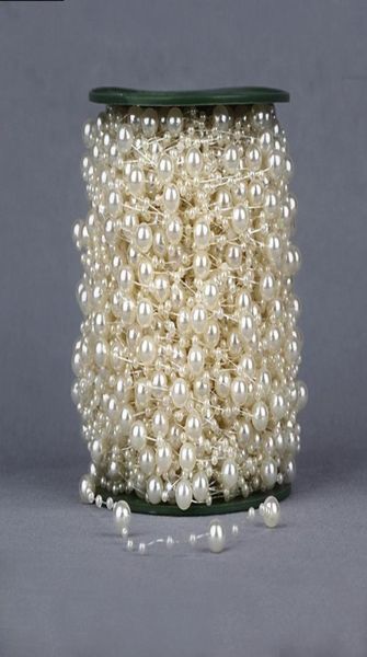 60 metros hilo de pescar perlas cadena guirnalda flores decoración del banquete de boda cadena de cuentas perlas de imitación colorido barato Supp3571928