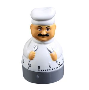 60 minuten Keuken Timer Mes Fork Chef Timer Dial Alarm Plastic Clock Elektronische Koken Assistent Home Bakken Tools