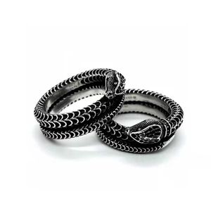 60% de réduction 2023 nouveaux bijoux de mode de haute qualité de luxe pour la nouvelle bague de serpent en trois dimensions en argent pour hommes et femmes