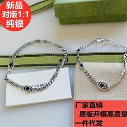 60% de réduction bijoux de créateur bracelet collier anneau rue corde chaîne tissé vieux émail noir emboîtement hommes femmes Bracelet