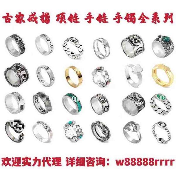 60% de descuento en joyería de diseñador, pulsera, collar, accesorios, anillo de ley, cerámica, pareja de ancianos, amor, serpiente, anillo, cabeza, elfo