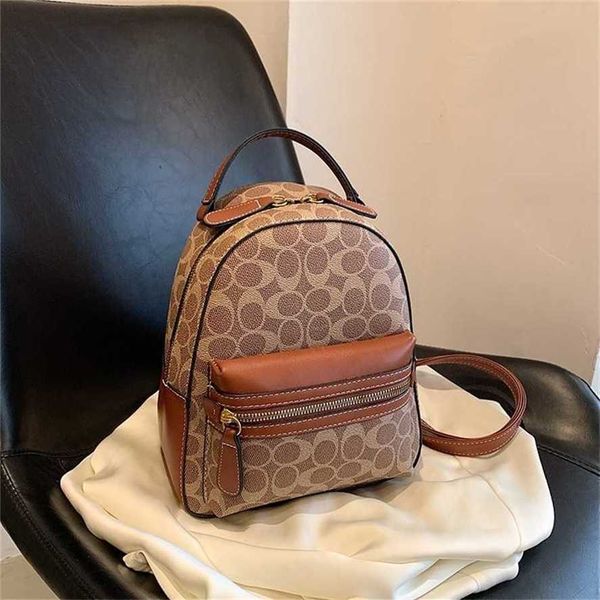 60% de descuento en salida en línea Mochila súper caliente para mujer 2023 Nuevo diseño de moda Sense Small Print Commuter Viaje de cuero premium