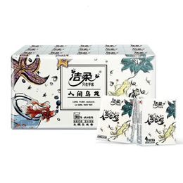 60 paquets de papier mouchoir Wuji Oolong parfum de vent National 4 plis épaissi petites serviettes portables mouchoirs 240127
