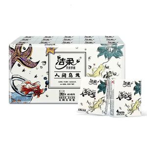 60 paquetes de pañuelos de papel Wuji Oolong con fragancia de viento nacional, servilletas pequeñas portátiles gruesas de 4 capas, 240127
