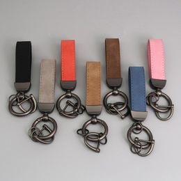 1000 PCS Real Lleather Key Ring Keyfob Keychain Fit para Benz Land Rover AMG Toyota