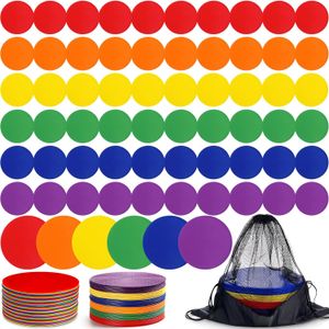 60 stks TPE Markers Stippen Platte Antislip Spot Dance Dot Vloer Marker Voor Klaslokaal Gym Sport Voetbal