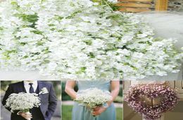 Bouquet de fleurs Gypsophila artificielles en tissu, 60 pièces, Bouquet de souffle de bébé pour la maison, décoration de mariage, 5932800