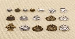 60 piezas de accesorios de joyería hechos a mano, piezas de pastel de celebración de feliz cumpleaños, Cupcake HJ0998042762