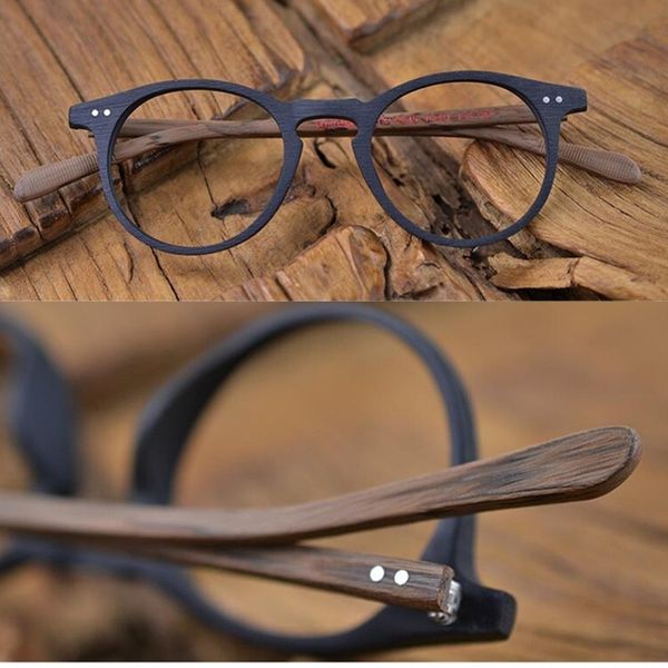 Marcos de anteojos ovalados de madera marrón Vintage de los años 60, gafas hechas a mano con borde completo, gafas para hombres y mujeres, miopía Rx able, marca W220423