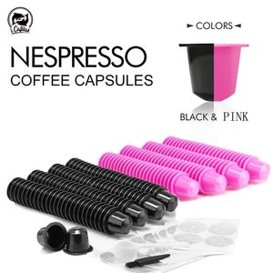 60 Sets voor Nespresso -koffiecapsule met folies deksel espresso wegwerp filter pod aluminium cover keuken mahicne 210309