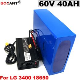 60 v 40AH BBSHD BBS02 2000 w bicicleta eléctrica da batería De L￭tio para Bafang 3000 w Do Motor Original para LG 18650 + 5A Cargador Frete