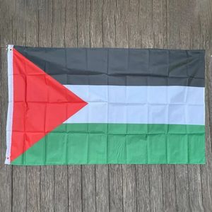 60 x 90cm90x150cm Palestijne vlag Hangende polyester Gaza Palestijnse banner voor decoratie Nationale Palestina Palestijnen Vlaggen 240426