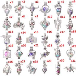 600 conceptions pour vous Choisissez des perles de perle Cage Lisquet Pendant Aroma Essential Diffuseur Mercolon Collier Boucles d'oreilles Bracele5258306