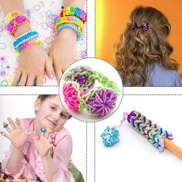 600 High Elastic Candy Color Loom Rubberen band Diy Breited Bracelet ketting Knittspeelgoed voor kinderen Fijne bewegingstraining