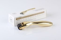 Poignée en or DRS 600 Micro aiguilles Derma Roller, rouleau de soins de la peau Microneedle thérapie Dermaroller 0.2mm-3.0mm