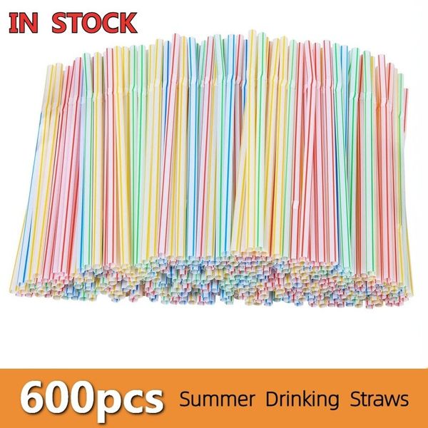 Pailles coudées jetables en plastique, 100 pièces, pour ustensiles de cuisine, Bar, fournitures de fête, pailles à boire pour Cocktail pliables et rayées