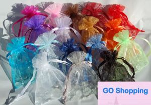 600 PCS Organza Gift Sac mariage favori la fête de Noël 7x9 cm Sacs Mélanger Couleur ou Choisissez Color Wholesale