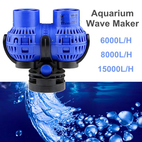 6000-15000L / H Aquarium Fish Tank 360 Water Wave Maker Pompe Powerhead Aimant Base Wave Maker pour Aquarium Fish Tank Aquarium Pump Y200922