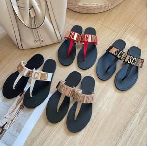 6000 Designer Womens Slippers Slippers Hardware Engelse Decoratieve Visgraat Slides Mode Vrouwen Sandalen Zomer Platte Schoenen